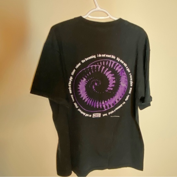 NINE INCH NAILS NIN Vintage 1994 Downward Spiral Tour T-Shirt Embroidered XL - Picture 11 of 16